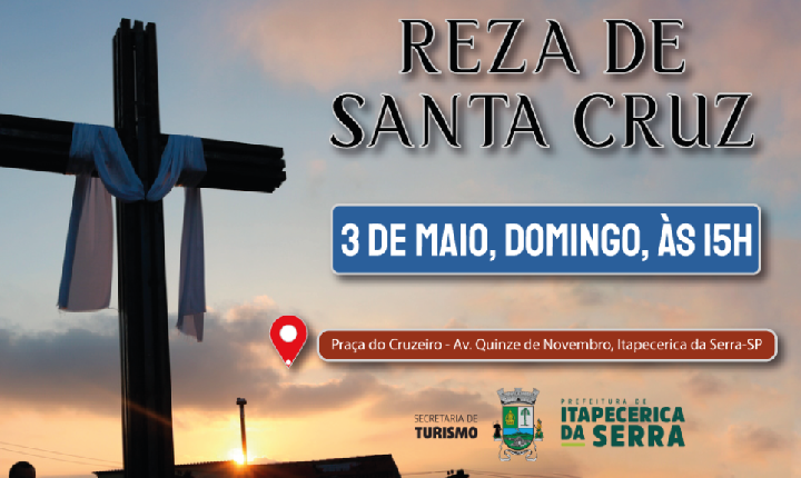 Itapecerica da Serra celebra a tradicional Reza de Santa Cruz na Praça do Cruzeiro neste domingo