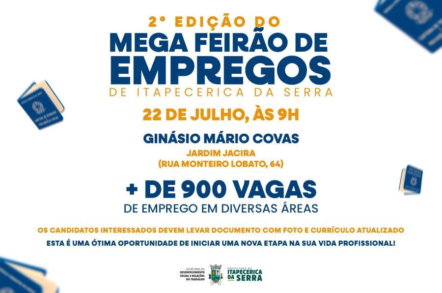 Ginásio do Jd. Jacira sediará 2ª edição do Mega Feirão de Empregos com mais de 900 vagas