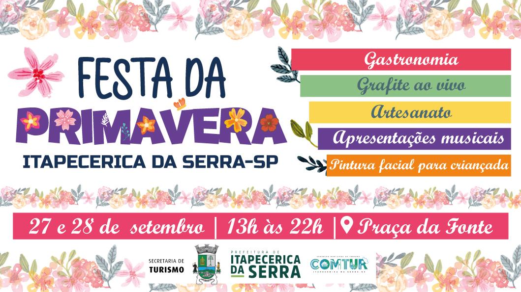 Itapecerica da Serra celebra a chegada da estação mais florida com a Festa da Primavera nos dias 27 e 28 de setembro