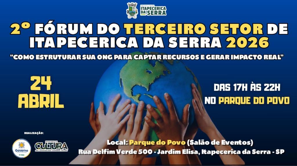 2º Fórum do Terceiro Setor de Itapecerica da Serra 2026 discutirá captação de recursos e impacto social