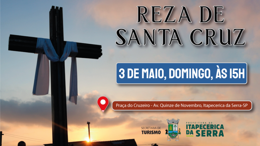 Itapecerica da Serra celebra a tradicional Reza de Santa Cruz na Praça do Cruzeiro neste domingo