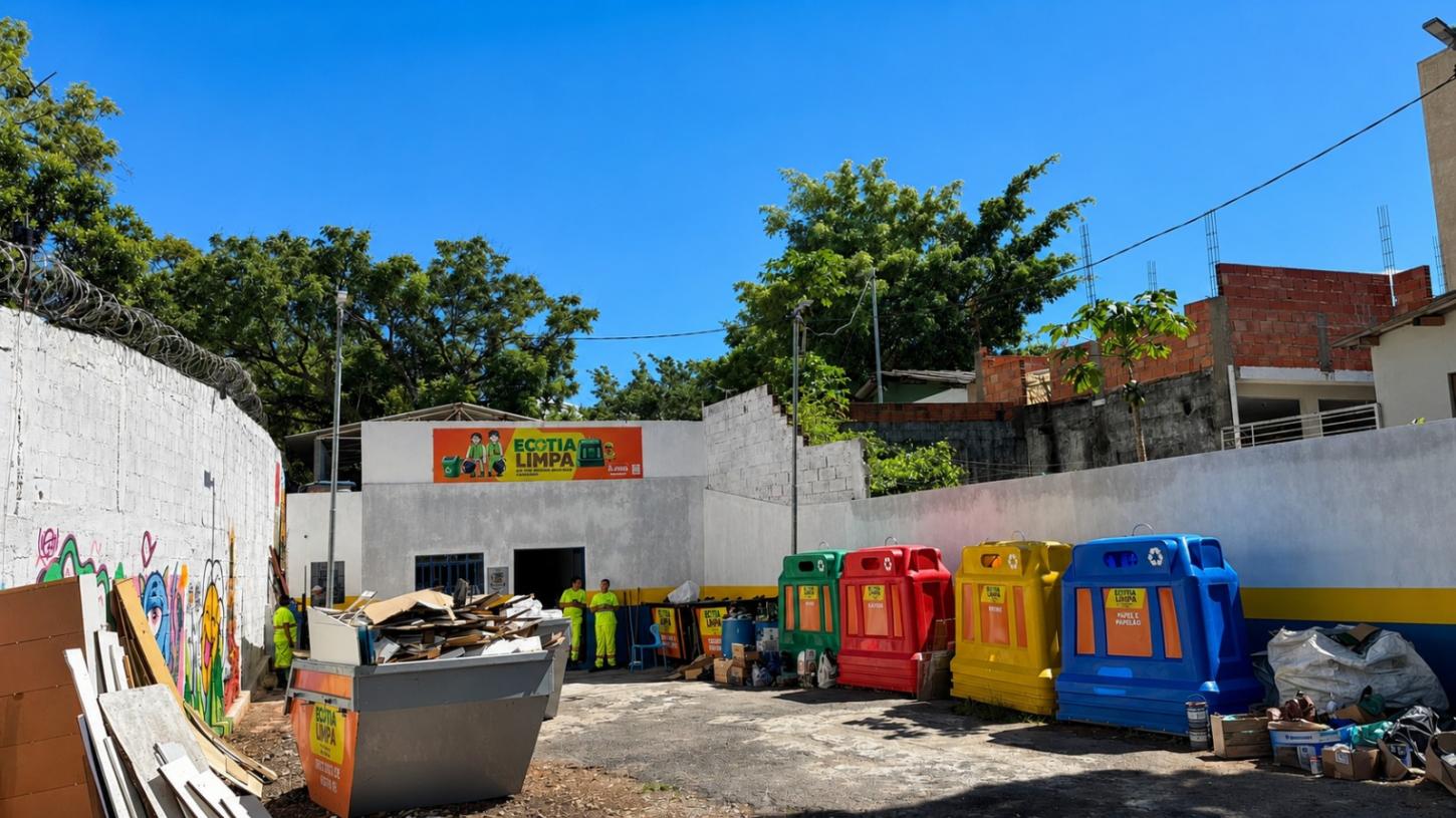 Cada morador pode descartar até 50 kg de recicláveis por dia no EcoCotia Limpa